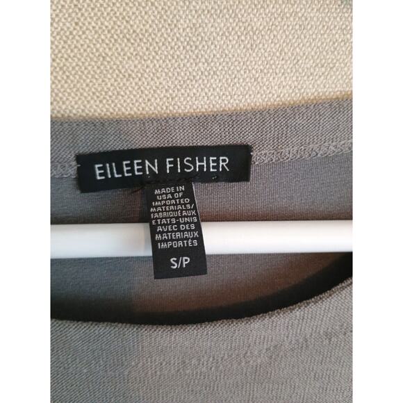Eileen Fisher Dress Womens Small Gray Neutral Minimalist Stretch Side Zippers - Picture 3 of 6